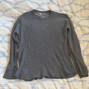 GAP Dark Gray waffle print Athletic Fit Shirt